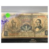 1962 Colombia 1 Peso Oro Banco de la Republica Not