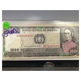 Banco Central de Bolivia 1000 Pesos Bolivianos Ban