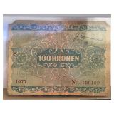Austro-Hungarian 100 Kronen Banknote, Circa 1900s