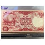 1977 Indonesia 100 Rupiah Banknote Featuring Sumat
