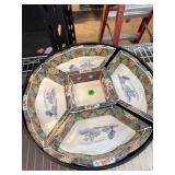 Japanese Porcelain Sectional Serving Dish Set with