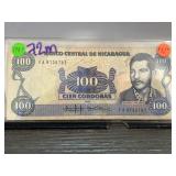 1985 Nicaragua 100 Cordobas Banknote Featuring Ben