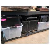 Computer Monitors and Accessories in Storage Bins