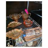 Decorative Items Including Glassware and Ceramic P