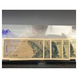 Bank Indonesia 1 Sen and 10 Sen Banknotes, 1964