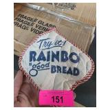 Vintage Rainbo Bread Advertising Hot Pad with Red