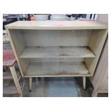 Mid-Century Wooden Cabinet with Open Shelving