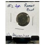 Ancient Roman Coin in Protective Card Holder