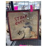 Framed Artwork Titled ï¿½Stray Catsï¿½ Featuring Carto