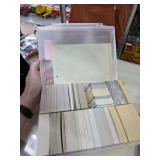 Sports Trading Cards in Plastic Storage Box