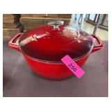 Red Cast Iron Dutch Oven with Enamel Coating