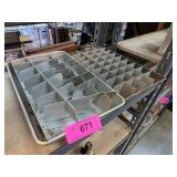 Metal Divided Storage Trays with Adjustable Compar