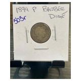 1899 Philadelphia (P) Mint Barber Dime in Holder