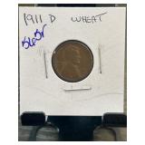 1911-D Lincoln Wheat Penny in Protective Holder
