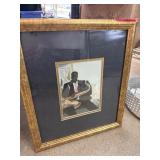 Framed Jazz-Themed Art Print with Gold Frame, 12ï¿½1