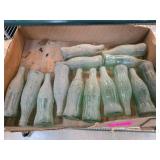 14 Vintage Coca-Cola Glass Bottles with Embossed L