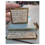 Vintage Gold Compact w Matched Comb
