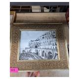 Decorative Gold-Toned Picture Frame with Black-and