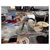 Kitchen and Bakeware Lot with Glass and Metal Item
