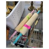 Wooden Rolling Pins and Ornate Knife with Crown Ha