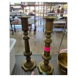 Brass Candle Holders with Column Design