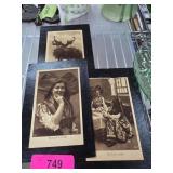 Vintage French Photographic Prints with Black Moun
