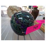 R Mynatt Signed Art Glass Sphere