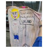 1950s Hand-Painted Political Campaign Banner for L