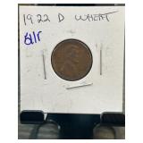 1922-D Lincoln Wheat Cent in Protective Holder