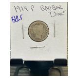 1914 P Barber Dime