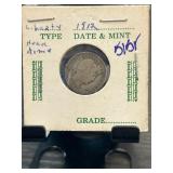 1912 Liberty Head Dime in Coin Holder