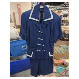 1950s Julie Clark Junior Dallas Blue Two-Piece Out