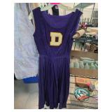 Purple Cheerleading Dress with ï¿½Dï¿½ Letter Patch