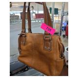 Brighton Tan Leather Shoulder Bag with Dual Handle