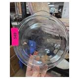 Vintage Fire King Clear Glass Pie Dish with Etched