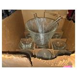 Glass Bowl Set with Glasses