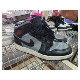 Nike Air Jordan 1 Mid Sneakers in Black and Gray (