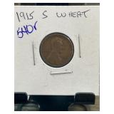 1915-S Lincoln Wheat Cent in Paper Flip