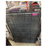 Black Metal Pet Crate with Plastic Tray Base
