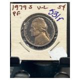 1979-S U.S. Jefferson Nickel Proof Coin in Holder