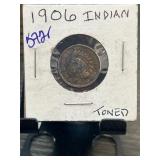 1906 Indian Head One-Cent Coin in Protective Holde