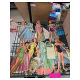 Vintage Paper Dolls with Clothing and Accessories