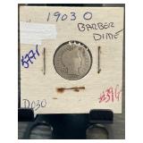 1903-O Barber Dime in Protective Holder