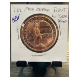1 oz .999 Copper Round by Golden State Mint Featur