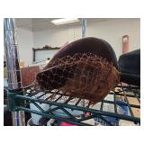 Brown Velvet and Feather Hat with Netting