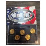 2000 State Quarter and Gold-Plated Coin Set in Dis