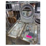 Decorative Mirrors and Stoneware Plates Set