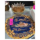 Hand-Embroidered ï¿½Golden Cloudï¿½ Textile and Amber