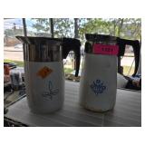 Two Corning Ware Blue Cornflower Coffee Percolator
