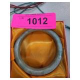 Green Jade Bangle Bracelet in Decorative Box